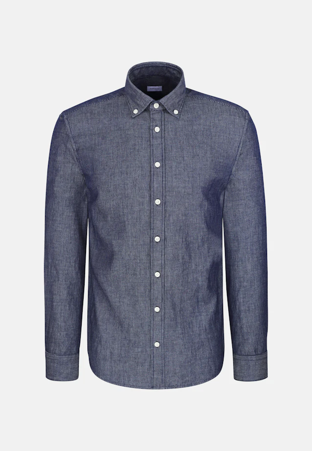 Regular Chemise décontractée Rayures in Bleu Foncé |  Seidensticker Onlineshop