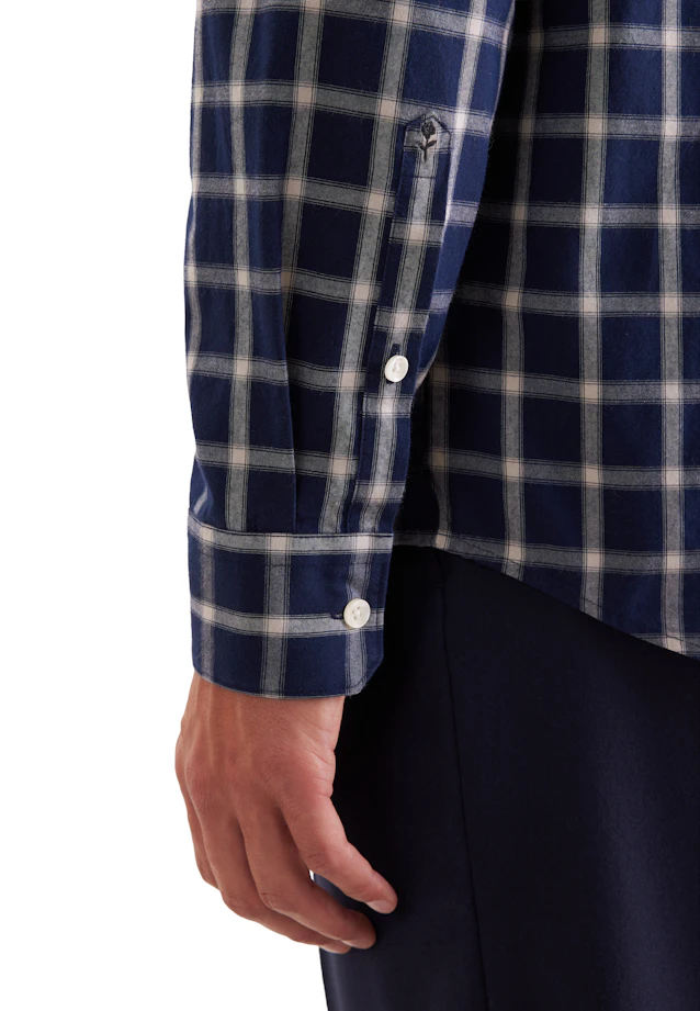 Regular Casual Hemd Karo in Dunkelblau |  Seidensticker Onlineshop