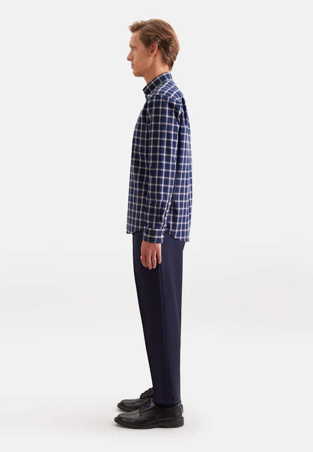 Regular Casual Hemd Karo in Dunkelblau |  Seidensticker Onlineshop