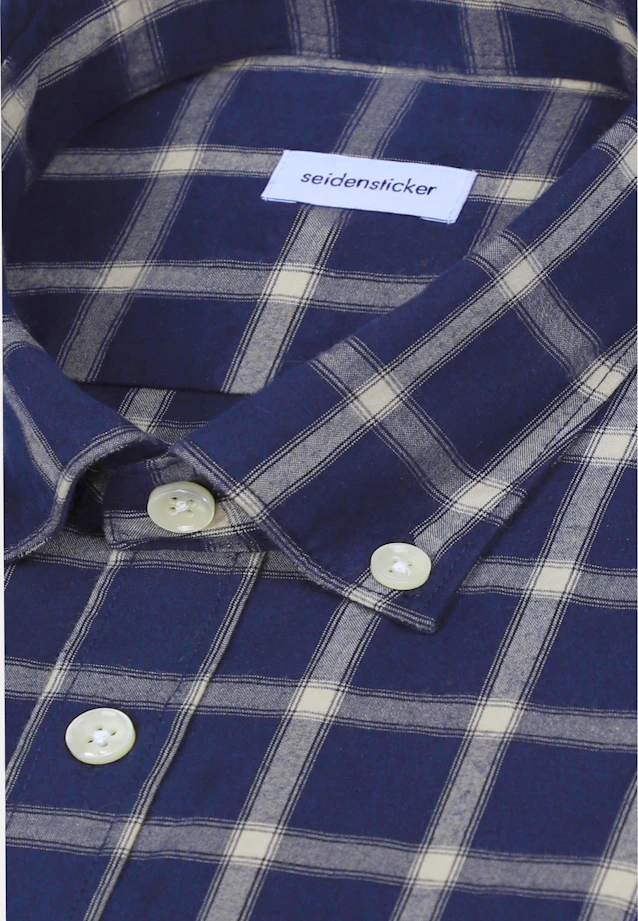 Regular Casual Hemd Karo in Dunkelblau |  Seidensticker Onlineshop