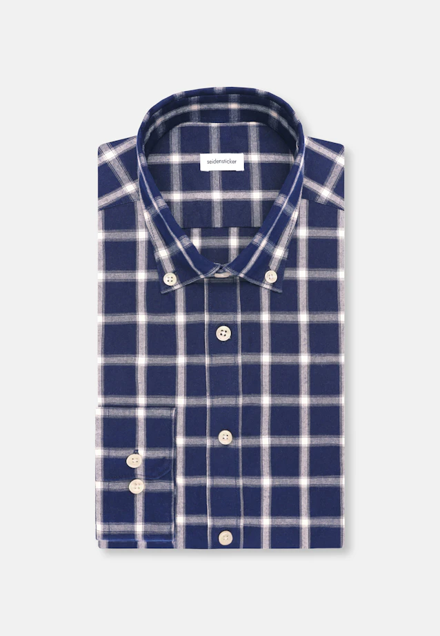 Regular Casual Hemd Karo in Dunkelblau |  Seidensticker Onlineshop