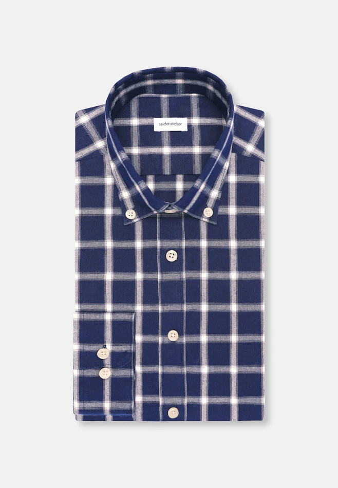 Regular Casual Hemd Karo in Dunkelblau | Seidensticker Onlineshop