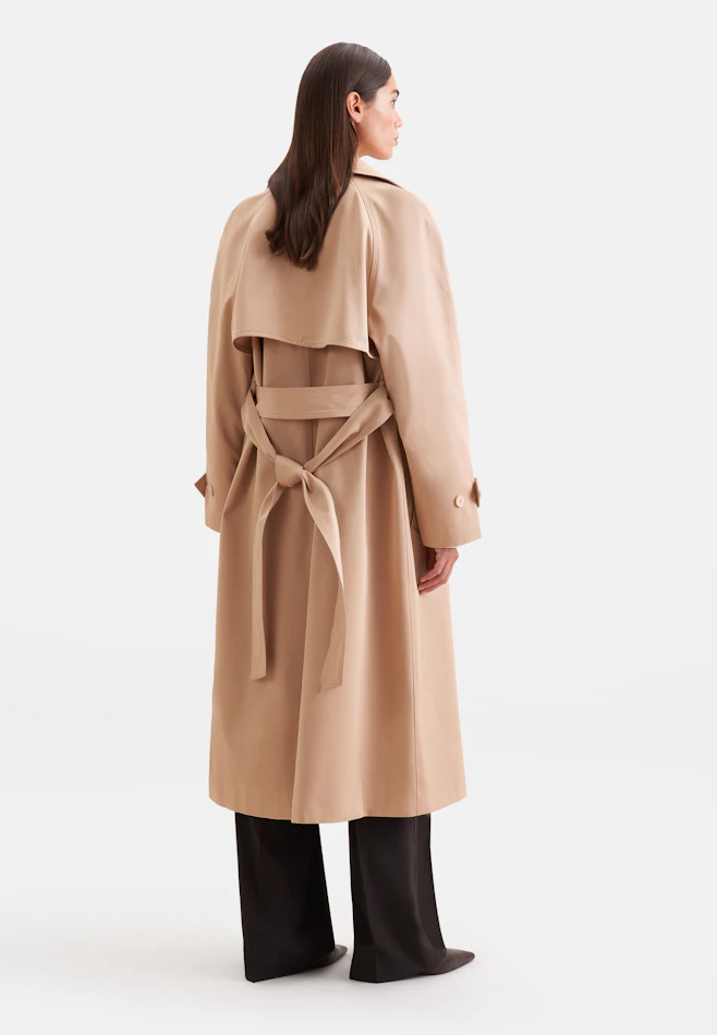 Trenchcoat aus Baumwolltwill in Beige | Seidensticker Onlineshop