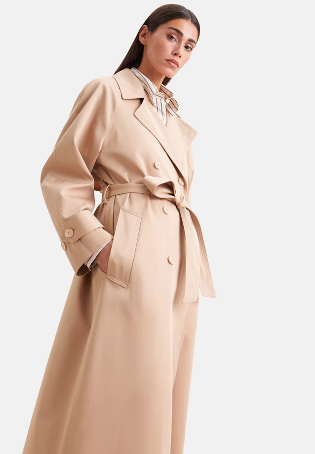Trenchcoat aus Baumwolltwill in Beige |  Seidensticker Onlineshop