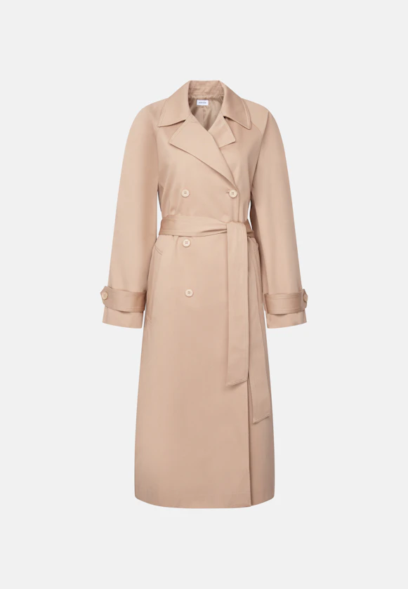 Trenchcoat aus Baumwolltwill in Beige |  Seidensticker Onlineshop