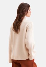 Boxy wool and cashmere turtleneck sweater in Beige |  Seidensticker Onlineshop