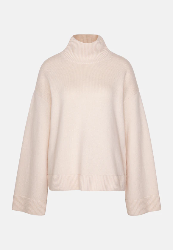 Boxy wool and cashmere turtleneck sweater in Beige |  Seidensticker Onlineshop