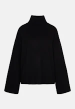 Boxy wool and cashmere turtleneck sweater in Schwarz |  Seidensticker Onlineshop