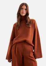 Boxy wool and cashmere turtleneck sweater in Braun |  Seidensticker Onlineshop
