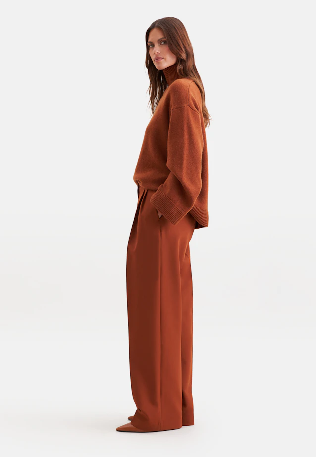 Boxy wool and cashmere turtleneck sweater in Braun |  Seidensticker Onlineshop