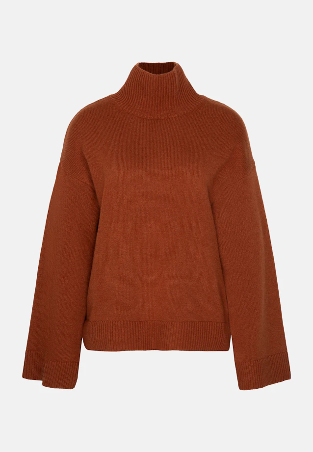 Boxy wool and cashmere turtleneck sweater in Braun |  Seidensticker Onlineshop
