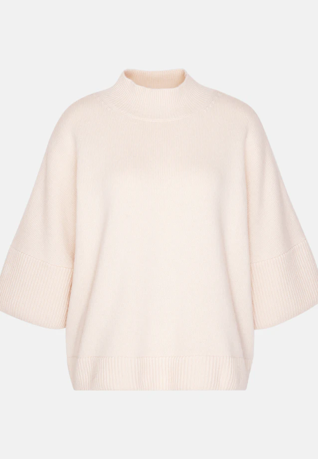 Boxy wool and cashmere turtleneck sweater in Beige |  Seidensticker Onlineshop