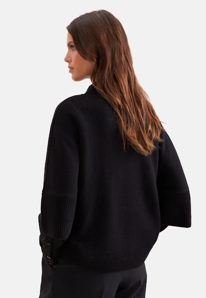 Boxy wool and cashmere turtleneck sweater in Schwarz |  Seidensticker Onlineshop