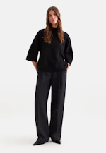 Boxy wool and cashmere turtleneck sweater in Schwarz |  Seidensticker Onlineshop