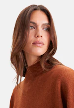 Boxy wool and cashmere turtleneck sweater in Braun |  Seidensticker Onlineshop