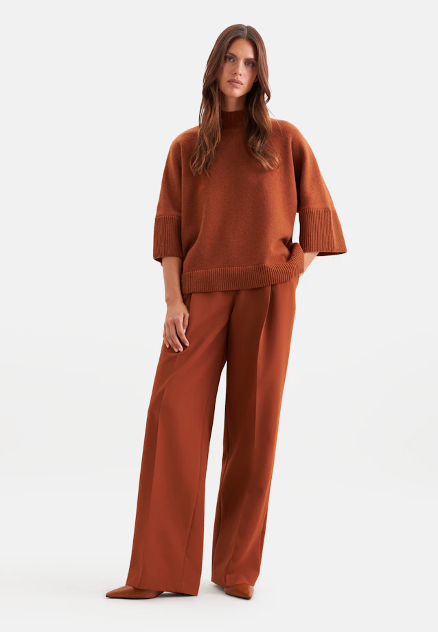 Boxy wool and cashmere turtleneck sweater in Braun |  Seidensticker Onlineshop