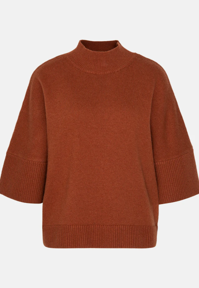 Boxy wool and cashmere turtleneck sweater in Braun |  Seidensticker Onlineshop