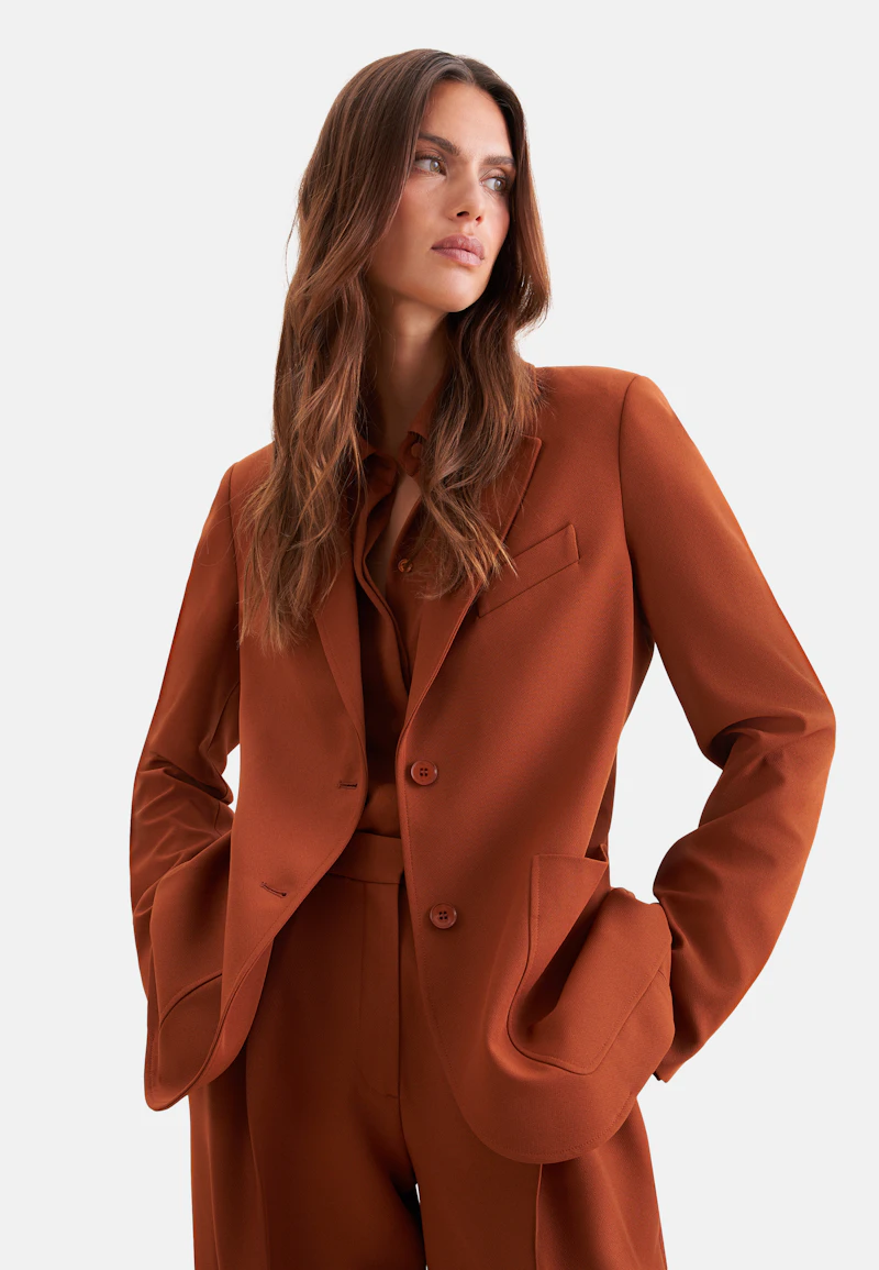 Zweiknopf Blazer mit aufgesetzten Taschen