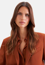 Zweiknopf Blazer mit aufgesetzten Taschen in Braun |  Seidensticker Onlineshop