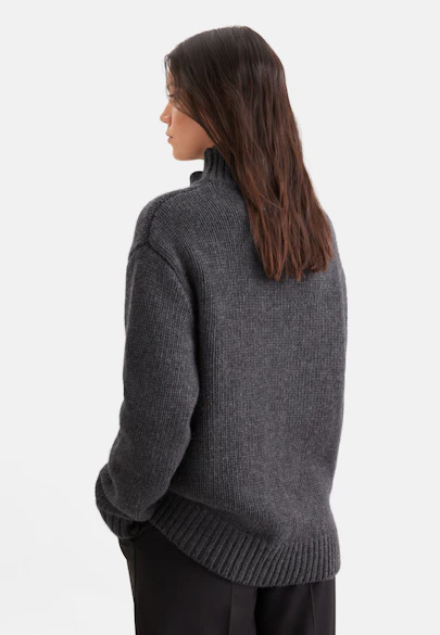 Oversize cashmere turtleneck sweater in Grey |  Seidensticker Onlineshop
