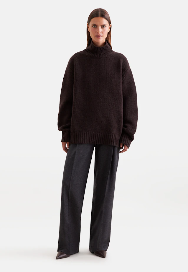 Oversize cashmere turtleneck sweater in Braun |  Seidensticker Onlineshop