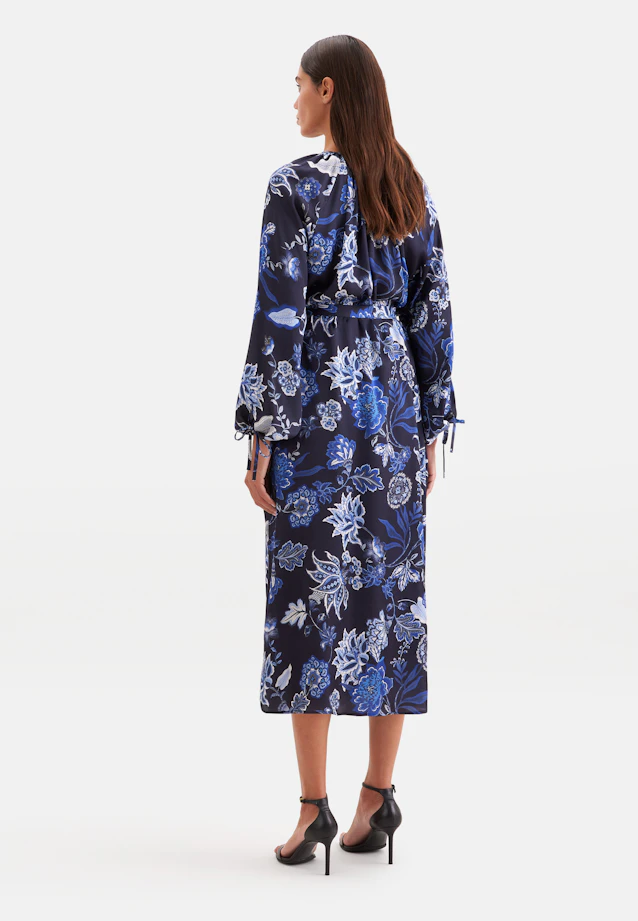 Robe raglan en satin avec détails de nœud et ceinture in Noir |  Seidensticker Onlineshop