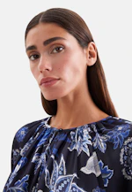 Robe raglan en satin avec détails de nœud et ceinture in Noir |  Seidensticker Onlineshop