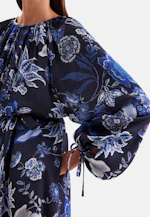 Robe raglan en satin avec détails de nœud et ceinture in Noir |  Seidensticker Onlineshop