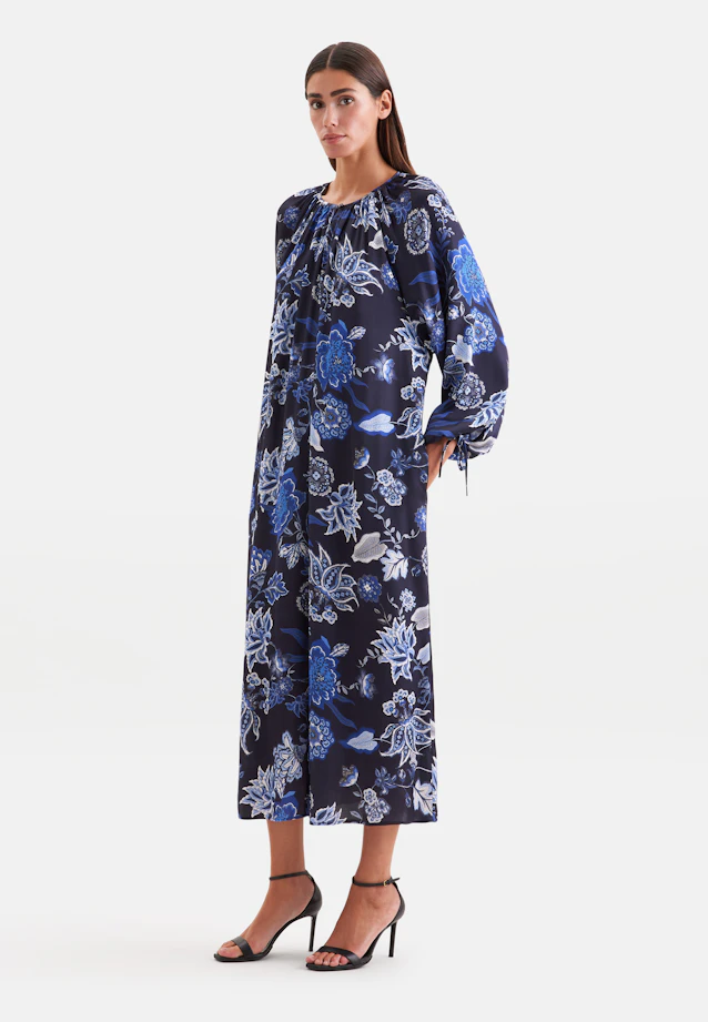 Robe raglan en satin avec détails de nœud et ceinture in Noir |  Seidensticker Onlineshop