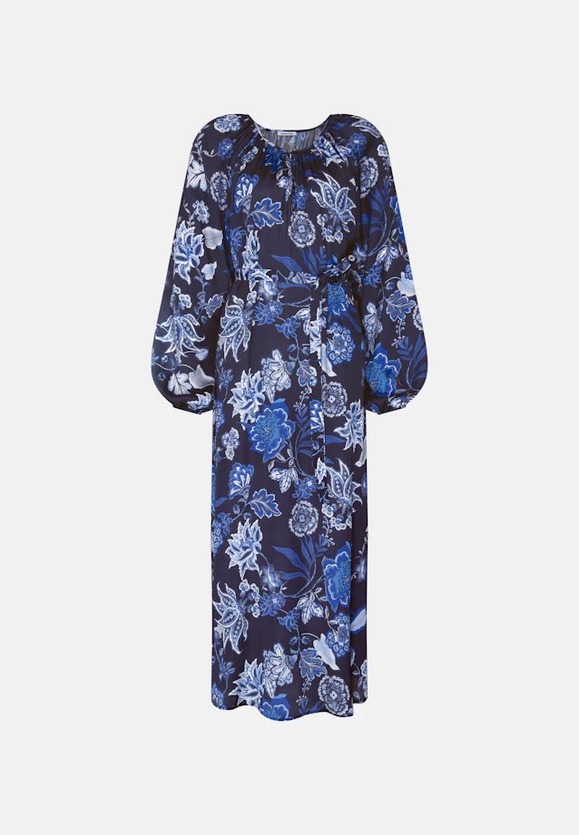 Robe raglan en satin avec détails de nœud et ceinture in Noir |  Seidensticker Onlineshop