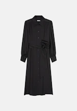 Shirt dress with ruffles and volume sleeves in Schwarz |  Seidensticker Onlineshop