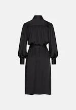 Shirt dress with ruffles and volume sleeves in Schwarz |  Seidensticker Onlineshop