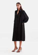 Robe-chemise avec volants et manches volumineuses in Noir |  Seidensticker Onlineshop