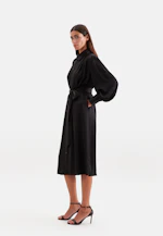 Robe-chemise avec volants et manches volumineuses in Noir |  Seidensticker Onlineshop