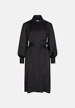 Shirt dress with ruffles and volume sleeves in Schwarz |  Seidensticker Onlineshop