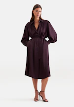 Shirt dress with ruffles and volume sleeves in Rot |  Seidensticker Onlineshop