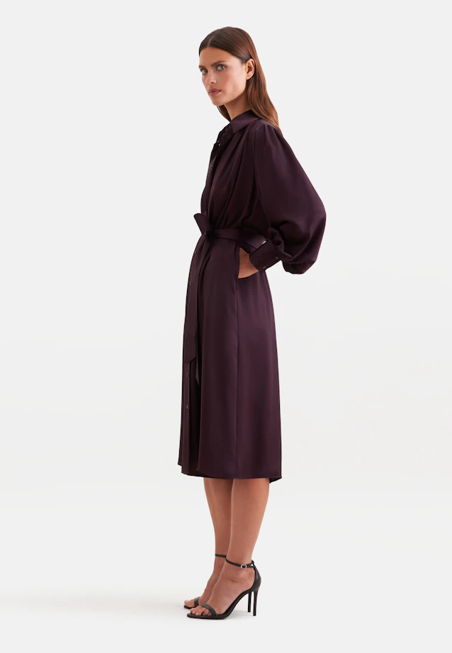 Shirt dress with ruffles and volume sleeves in Rot |  Seidensticker Onlineshop