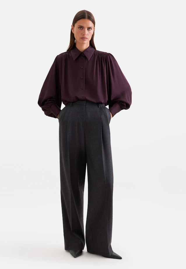 Hemdbluse mit Kräuseln und Volumenärmeln in Rot |  Seidensticker Onlineshop