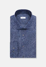 Slim Flannel shirt Print in Dunkelblau |  Seidensticker Onlineshop