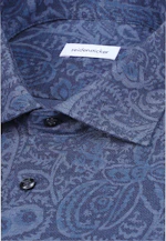 Shaped Flannel shirt Print in Dunkelblau |  Seidensticker Onlineshop