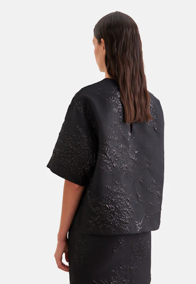 Oversized Shirt aus Spitze in Schwarz |  Seidensticker Onlineshop