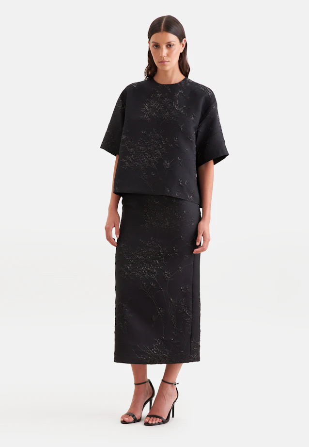 Oversized Shirt aus Spitze in Schwarz |  Seidensticker Onlineshop
