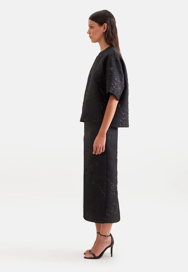 Oversized Shirt aus Spitze in Schwarz |  Seidensticker Onlineshop