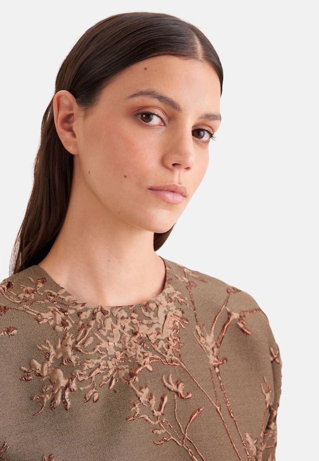 Oversized Shirt aus Spitze in Braun |  Seidensticker Onlineshop