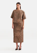 Oversized Shirt aus Spitze in Braun |  Seidensticker Onlineshop