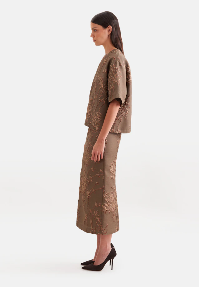 Oversized Shirt aus Spitze in Braun |  Seidensticker Onlineshop
