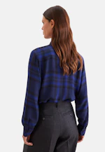 Shirt blouse with detachable bow tie in Mittelblau |  Seidensticker Onlineshop