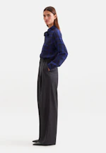 Shirt blouse with detachable bow tie in Mittelblau |  Seidensticker Onlineshop