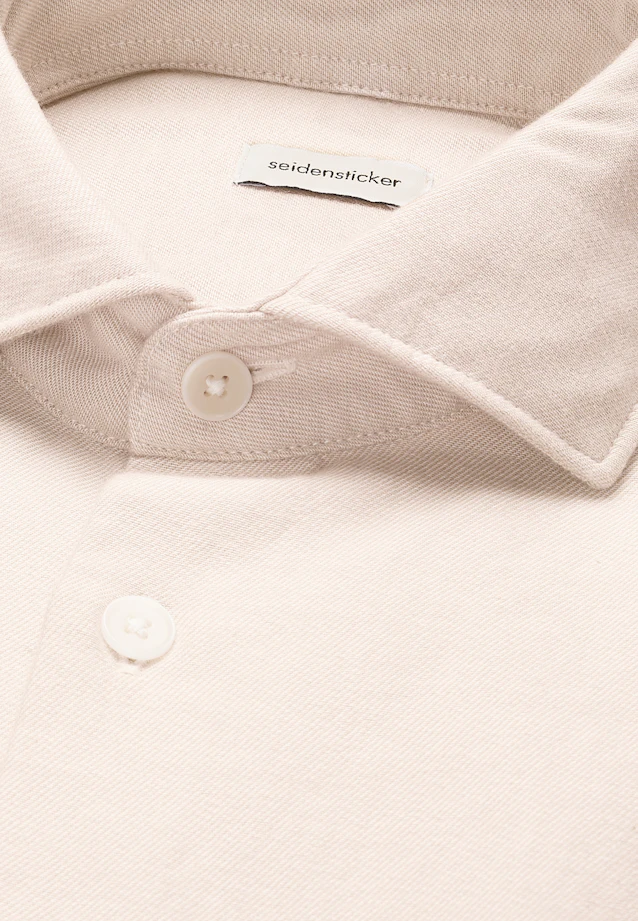 Regular Chemise décontractée Uni in Ecru |  Seidensticker Onlineshop