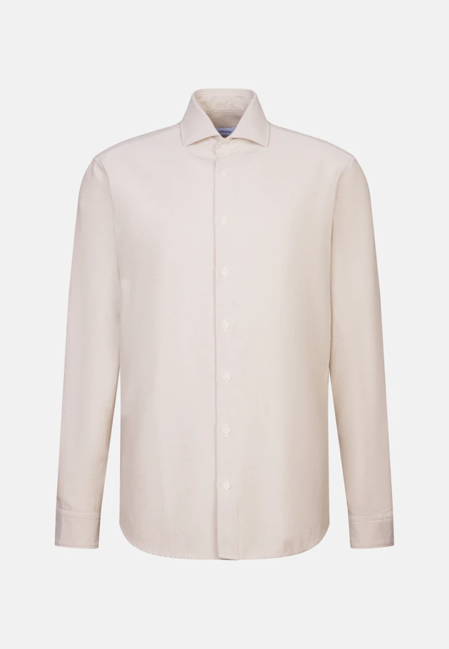 Regular Chemise décontractée Uni in Ecru |  Seidensticker Onlineshop